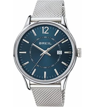 Мъжки син аналогов часовник с метална верижка Breil снимка