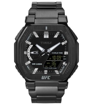 Черен мъжки часовник с метална верижка Timex UFC KING снимка