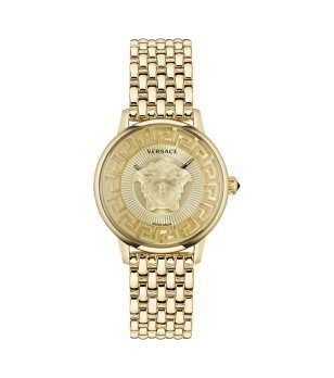Златист унисекс часовник с метална верижка Versace снимка