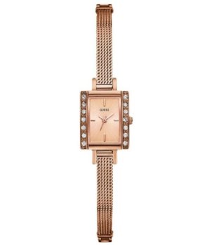 Дамски часовник в розово златисто с правоъгълен циферблат Guess VARIS снимка