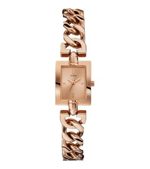 Дамски розово-златист часовник с масивна верижка Guess снимка