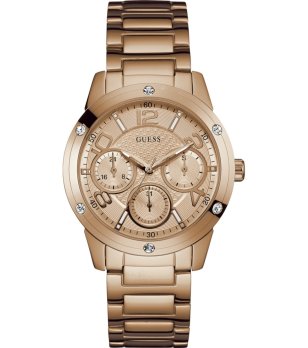 Дамски розово-златист часовник с верижка Guess снимка