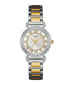 Дамски часовник в сребристо и златисто Guess снимка