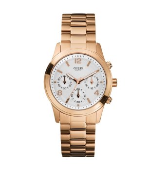 Дамски розово-златист часовник с метална верижка Guess снимка