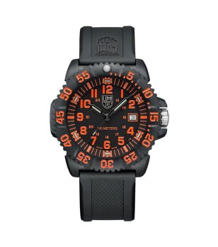 Мъжки черен часовник с оранжеви детайли Luminox Sea Lion снимка