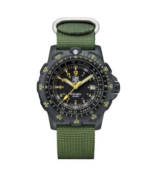 Мъжки черен часовник с зелена текстилна каишка Luminox RECON 8820 снимка