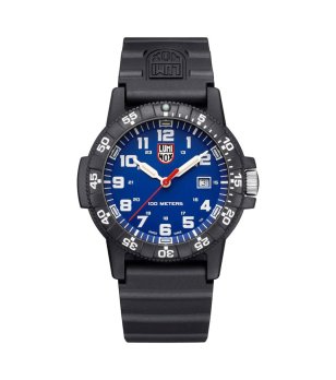 Мъжки черен часовник със син циферблат Luminox Turtle Giant Serie 0320 снимка