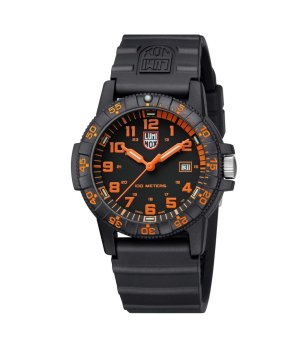 Мъжки черен часовник с оранжеви детайли SEA TURTLE GIANT Luminox снимка