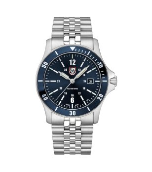 Мъжки сребрист часовник с тъмносин циферблат SPORT TIMER 0910 снимка