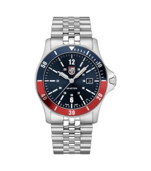 Мъжки сив часовник с метална верижка Luminox Sport Timer снимка