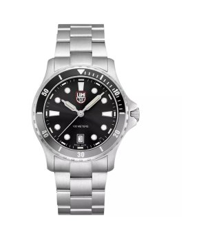 Мъжки сребрист часовник с черен циферблат Luminox Sport Timer снимка
