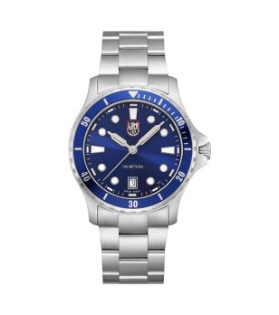 Мъжки сребрист часовник със син циферблат Luminox Sport Timer снимка