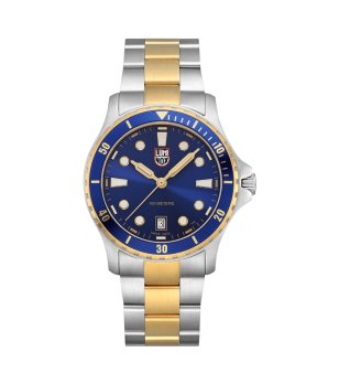 Мъжки часовник в синьо и сребристо-златисто Sport Timer Luminox снимка