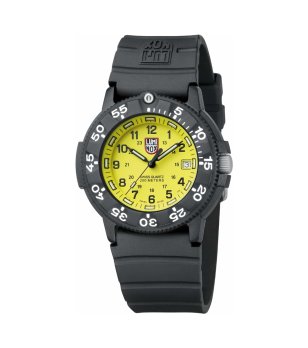 Мъжки черен часовник с жълт циферблат NAVY SEAL Luminox снимка