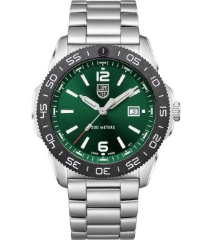 Мъжки сребрист часовник със зелен циферблат PACIFIC DIVER 3120 Luminox снимка