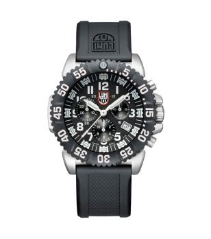 Мъжки сив часовник с черна каучукова верижка Luminox Navy Seal Steel снимка