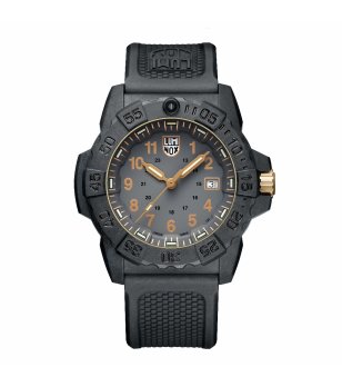 Мъжки черен часовник с каучукова верижка Luminox Navy Seal Carbonox 515 снимка