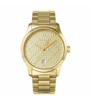 Унисекс златист часовник с метална верижка Gucci G-Timeless снимка