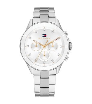 Сребрист унисекс часовник с мултифункционален дисплей Tommy Hilfiger снимка