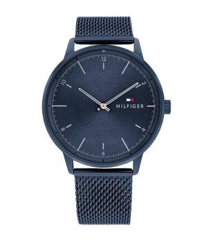 Мъжки тъмносин часовник с мрежеста верижка Tommy Hilfiger снимка