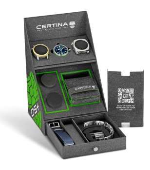 Мъжки сребрист часовник със син циферблат Certina DS Powermatic 80 снимка