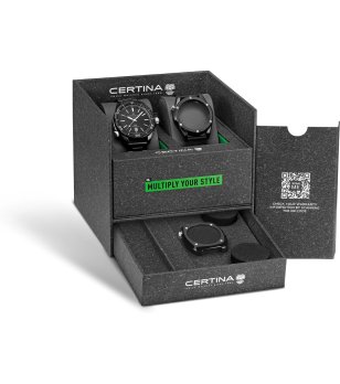 Мъжки черен часовник с автоматичен механизъм Certina DS Powermatic 80.611 снимка
