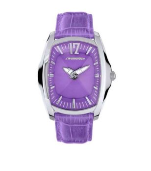 Дамски лилав часовник с кожена каишка CHRONOTECH снимка