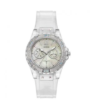 Дамски прозрачен часовник с кристали Guess LIMELIGHT снимка