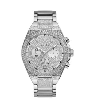 Мъжки сребрист часовник с кристали PEGASUS Guess снимка