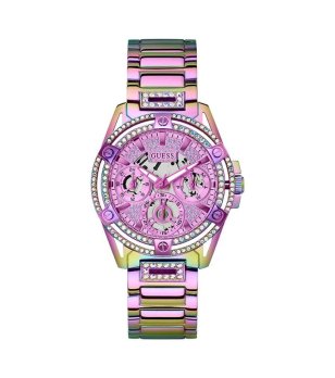 Дамски многоцветен часовник с метална верижка Guess QUEEN снимка