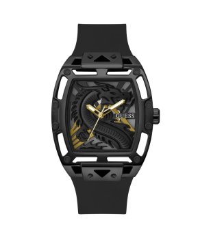 Черен мъжки часовник с дракон LEGEND Guess снимка
