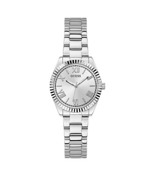 Сребрист дамски часовник с римски цифри Guess MINI MOON снимка