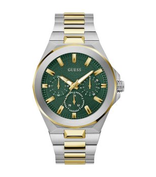 Мъжки сребристо-златист часовник със зелен циферблат Guess GW0703G3 снимка