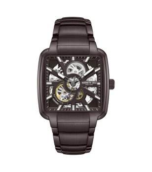 Мъжки кафяв часовник със скелетон циферблат Kenneth Cole снимка