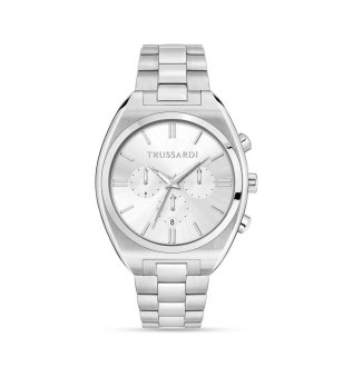 Мъжки сребрист часовник с метална верижка Trussardi METROPOLITAN снимка