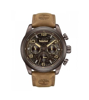 Мъжки кафяв часовник с кожена каишка HENNIKER II Timberland снимка