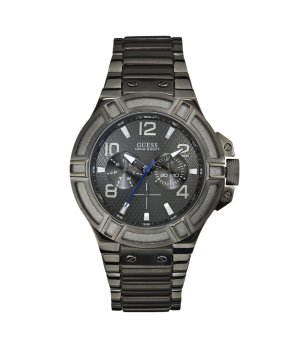 Мъжки тъмносив часовник от неръждаема стомана Guess снимка