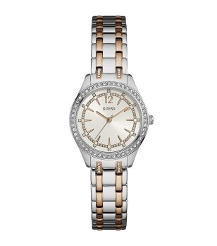 Дамски сребрист часовник с кристали Guess ELLIS снимка