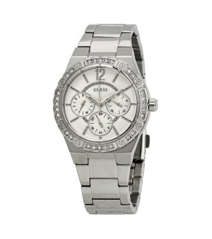 Дамски сребрист часовник с кристали Envy Guess снимка