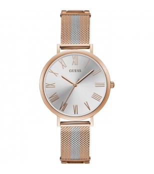 Дамски часовник в розово злато със сребриста верижка GUESS GRACE снимка