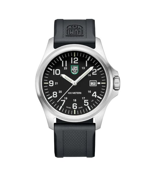 Мъжки сребристо-черен часовник Luminox снимка