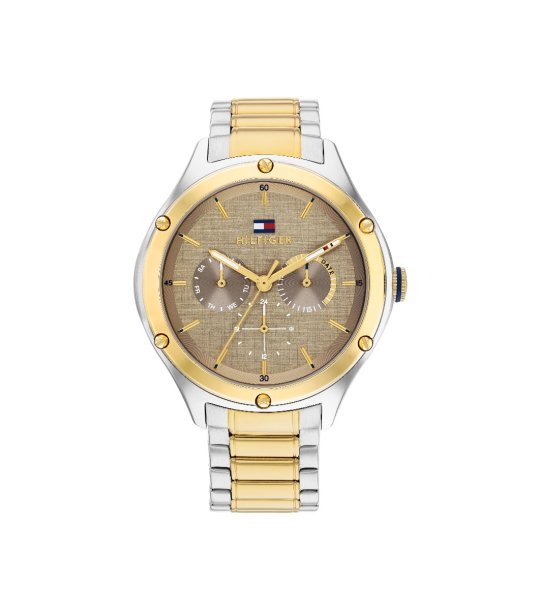 Мъжки двуцветен часовник с кафяв циферблат TOMMY HILFIGER снимка