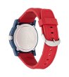 Мъжки тъмносин часовник с червена силиконова верижка Nautica-1 снимка