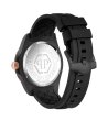 Мъжки черен часовник с черна силиконова каишка GMT CHALLENGE I Philipp Plein-1 снимка
