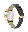 Дамски черен часовник с кожена каишка GRECA TWIST Versace-1 снимка