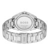 Сребрист дамски часовник с розов циферблат BOSS-1 снимка