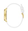 Дамски часовник в бяло със сменяема силиконова каишка DELILAH Guess-1 снимка