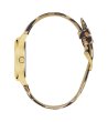Дамски златист часовник с леопардова каишка Guess-2 снимка