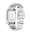 Мъжки сребрист часовник с правоъгълен корпус CLYDE Guess-1 снимка