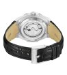 Мъжки сребрист часовник с черна кожена каишка Kenneth Cole-1 снимка